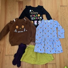 ?Boden Dress Gruffalo Jumper Peppa Pig Halloween Top Next Skirt Girls 3-4, 2-3y