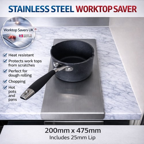 Stainless steel worktop saver - steel,