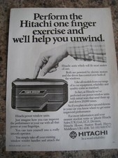HITACHI FINGER EXCERCISE HELP YOU UNWIND ELECTRIC WINDOWS 1981 ADVERT A4 FILE 43