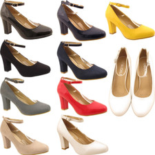 Women Ladies Block Heel Ankle