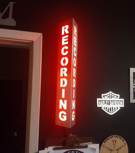 Pod cast sign - sign, "recording"