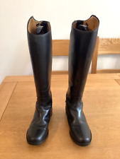 Horka Long Black Leather Riding Boots Size 5 Narrow