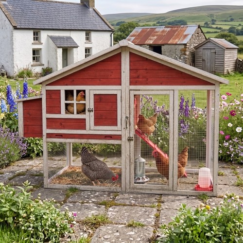 Wooden chicken coop - chicken,