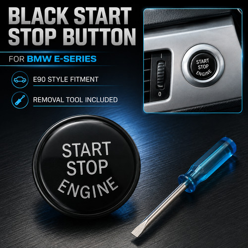 Black start stop button - start,