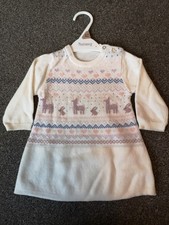 Nutmeg Baby Knitted Dress - Deer & Bunny - 0-3 Months