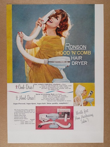 Ronson hood comb - hair, dryer
