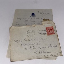 WW1 1916 Handwritten Letter