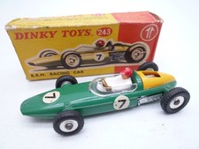 VINTAGE DINKY TOYS 243 BRM RACING CAR IN ORIGINAL BOX 1963