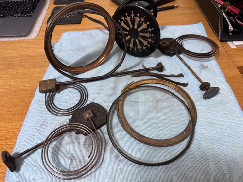 Antique french clock parts - french,