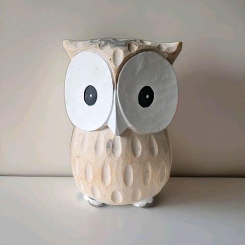Large handcarved wooden owl - large,