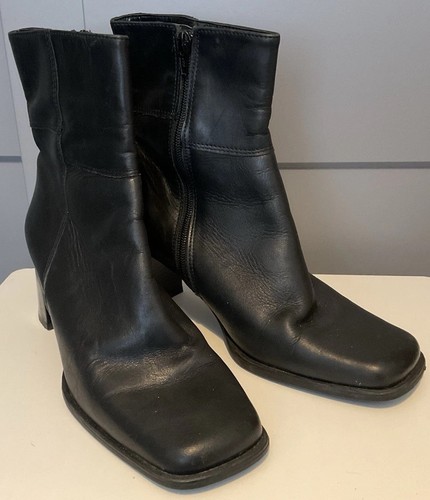 Ladies leather short boots - ladies,