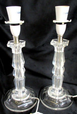 MATCHING PAIR OF CLEAR GLASS
