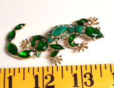 Rhinestone Lizard Lapel/Brooch