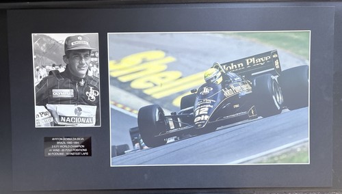 Ayrton senna signed 1985 lotus - ayrton,