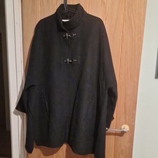 Zara Black Cape Jacket Wool