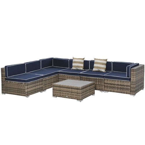 Piece set blue rattan - 7,