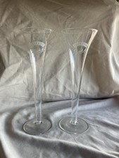 Bailey’s Irish Cream Parfait Glasses 8” Clear “Shake” Champagne Flutes, S/2 