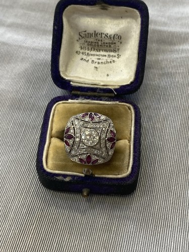Vintage art deco ruby - art,