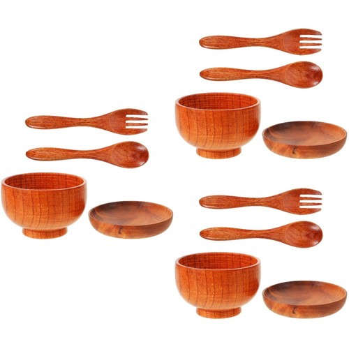 Sets wooden salad bowl - 3,