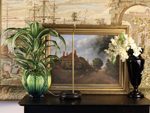 Tall vintage brass - vintage, swan