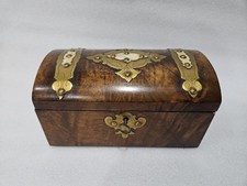 Antique Walnut Domed Tea Caddy