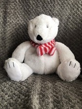 Sainsbury’s Polar Bear In Scarf Microwave Soft Plush Toy 8-12” Hottie Warmie