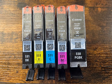 Genuine Canon PGI-550XL BK & CLI-551 CYMBK Ink Cartridges Multipack Pixma iX6850