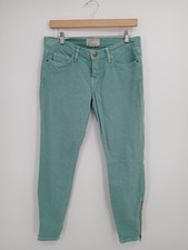 Current Elliott The Zip Stiletto Size 28 Skinny Jean Faded Teal Wash Inseam 27"