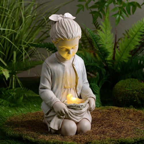 Sitting girl holding - holding, nest