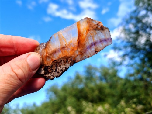 Blue john fluorite raw crystal - fluorite,
