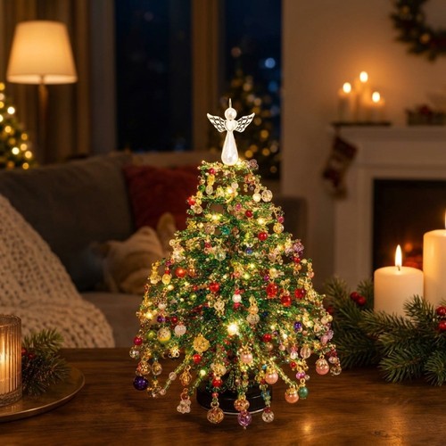Diy beaded christmas tree - diy,