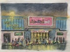 Northern Soul; "Torch Soul Allniter",  A signed, original water colour painting