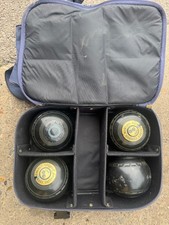 ⭐ ALMARK CLUBMASTER LAWN BOWLS SIZE 4 MEDIUM IN BAG FREE UK POSTAGE⭐
