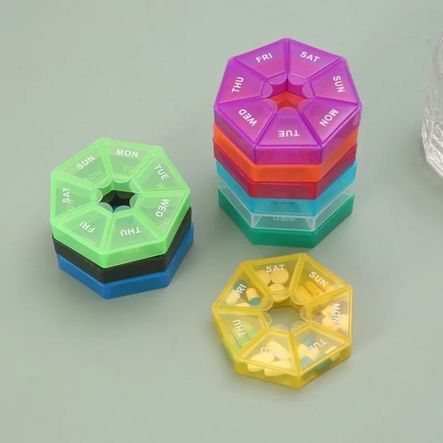 Day pill round box - day,