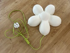 IKEA Smila Blomma White Flower Wall Light Lamp Green Cable