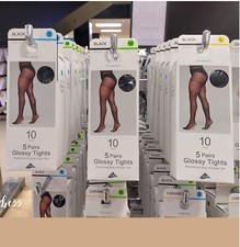 Primark Black 5 Pair Glossy