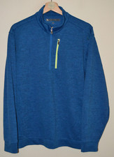 Mens Blue Pebble Beach 1/2 Zip Pullover Golf Jumper Top UK Large
