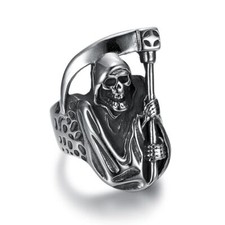 Mens Biker Goth Death Skull