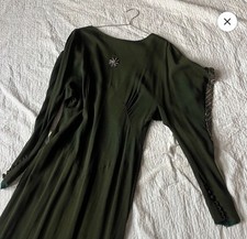 1940s green beaded deco dress