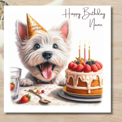 Personalised westie with - westie,