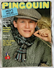 Vintage 90s Pingouin Mens Wear Jumper/Sweater Knitting Pattern Book