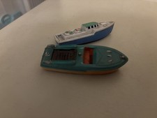 Vintage Pair of Plastic Boats - Matchbox Size