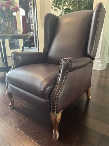 Vintage leather wingback