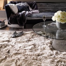 Shaggy Plush Rug Sand Beige