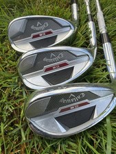 Callaway CB Wedge Set. 52°, 56° And 60° Lofts, Wedge Flex Shafts. Left Handed