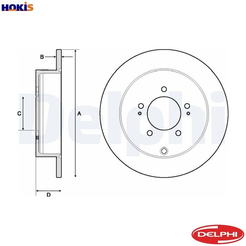 Brake disc bg4161c - disc, for