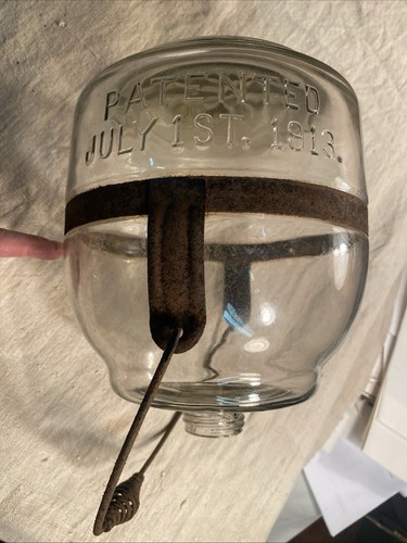 Antique 1913 patented glass - patented,