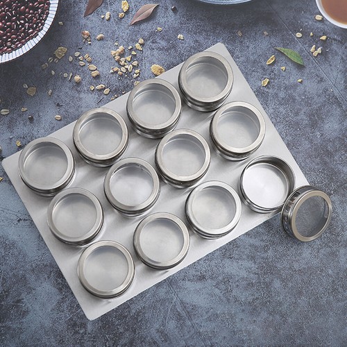 Magnetic spice jars stainless - magnetic,