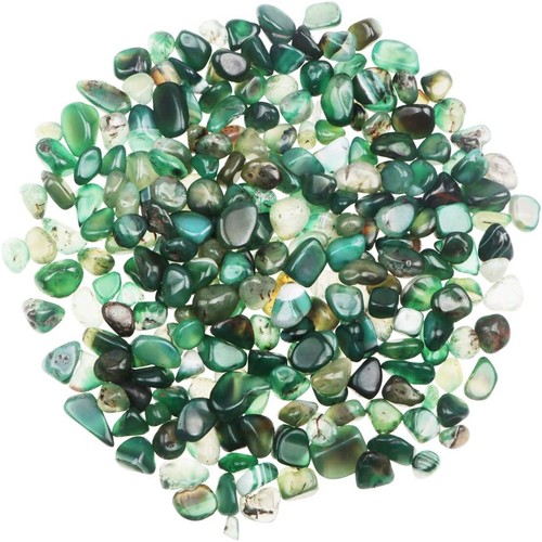 Yiya green agate stone tumbled - agate,