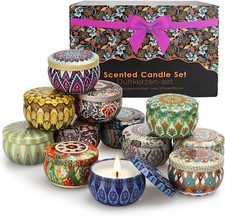 Candle Scented Candles Gifts Set, 12 Pcs Soy Wax Jar Candle Aromatherapy Candles